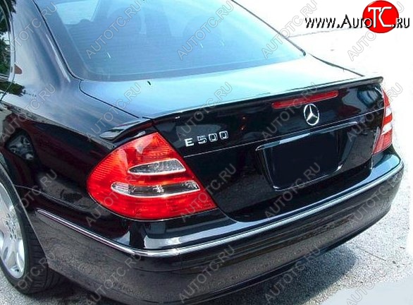 5 599 р. Лип спойлер CT Mercedes-Benz E-Class W211 дорестайлинг седан (2002-2006) (Неокрашенный)  с доставкой в г. Горно‑Алтайск