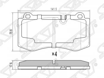 Колодки тормозные SAT (передние)  CLS class ( C219,  W219), E-Class  W211, S class  W221