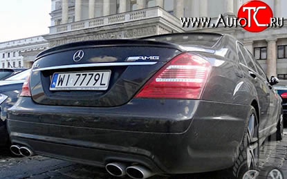 5 099 р. Лип спойлер AMG Mercedes-Benz S class W221 (2006-2013) (Неокрашенный)  с доставкой в г. Горно‑Алтайск