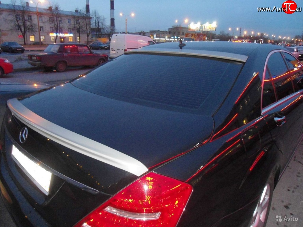 4 899 р. Лип спойлер Sport Mercedes-Benz S class W221 (2006-2013) (Неокрашенный)  с доставкой в г. Горно‑Алтайск