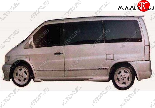 6 249 р. Пороги накладки CT Mercedes-Benz Vito W638 (1996-2003) (Неокрашенные)  с доставкой в г. Горно‑Алтайск