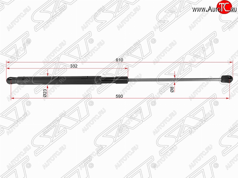 2 359 р. Левый упор капота SAT  Mercedes-Benz GL class  X164 (2006-2012) дорестайлинг, рестайлинг  с доставкой в г. Горно‑Алтайск