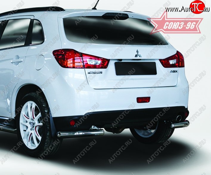 7 919 р. Защита заднего бампера из боковых уголков Souz-96 (d60) Mitsubishi ASX 1-ый рестайлинг (2013-2016)  с доставкой в г. Горно‑Алтайск