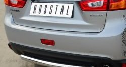 17 549 р. Одинарная защита заднего бампера из трубы диаметром 63 мм SLITKOFF Mitsubishi ASX 1-ый рестайлинг (2013-2016)  с доставкой в г. Горно‑Алтайск. Увеличить фотографию 2