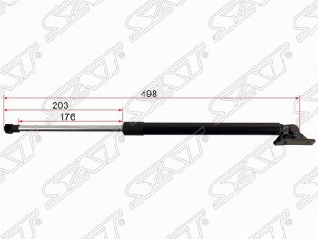 Правый упор крышки багажника SAT (L498 mm) Mitsubishi (Митсубиси) ASX (АСХ) (2010-2024) дорестайлинг, 1-ый рестайлинг, 2-ой рестайлинг, 3-ий рестайлинг