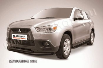 Защита переднего бампера из труб d76/57 Slitkoff Mitsubishi (Митсубиси) ASX (АСХ) (2010-2012) дорестайлинг