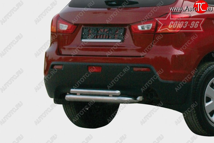 11 609 р. Защита заднего бампера Souz-96 (d60/42) Mitsubishi ASX дорестайлинг (2010-2012)  с доставкой в г. Горно‑Алтайск