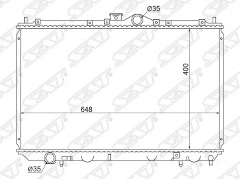 5 999 р. Радиатор двигателя (пластинчатый, 1.6, МКПП) SAT  Mitsubishi Carisma (1996-2004)  с доставкой в г. Горно‑Алтайск. Увеличить фотографию 1