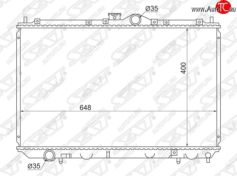 6 799 р. Радиатор двигателя (пластинчатый, 1.6, МКПП) SAT  Mitsubishi Carisma (1996-2004)  с доставкой в г. Горно‑Алтайск