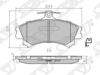 Колодки тормозные SAT (передние)  Carisma, Colt ( Z20, Z30 хэтчбэк 3 дв.,  Z30)