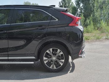 14 399 р. Защита заднего бампера (Ø63 мм, нержавейка) SLITKOFF  Mitsubishi Eclipse Cross  GK (2017-2021) дорестайлинг  с доставкой в г. Горно‑Алтайск. Увеличить фотографию 3