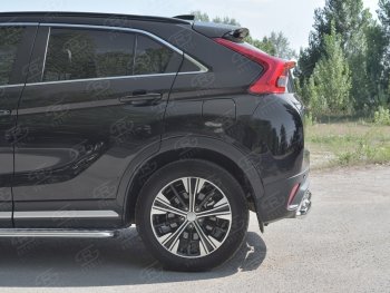 14 549 р. Защита заднего бампера (2 трубы Ø63 и 42 мм, нержавейка) SLITKOFF Mitsubishi Eclipse Cross GK дорестайлинг (2017-2021)  с доставкой в г. Горно‑Алтайск. Увеличить фотографию 3