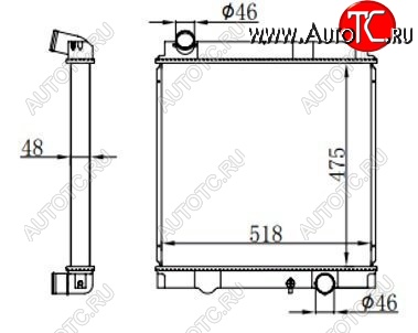 10 699 р. Радиатор двигателя (пластинчатый, МКПП) SAT Mitsubishi Fuso Canter (2000-2007)  с доставкой в г. Горно‑Алтайск