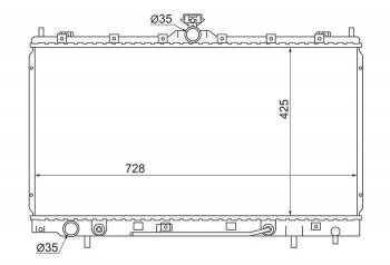 Радиатор двигателя SAT (пластинчатый, МКПП/АКПП) Mitsubishi (Митсубиси) Grandis (Грандис) (2003-2009)