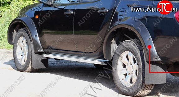 23 699 р. Накладки на колёсные арки RA (усиленные) Mitsubishi L200 5 KK,KL дорестайлинг (2015-2019) (Поверхность глянец (под окраску), Неокрашенные)  с доставкой в г. Горно‑Алтайск