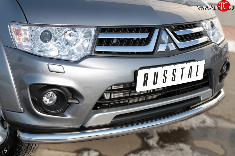 15 549 р. Одинарная защита переднего бампера диаметром 63 мм SLITKOFF  Mitsubishi L200  5 KK,KL (2015-2019) дорестайлинг  с доставкой в г. Горно‑Алтайск