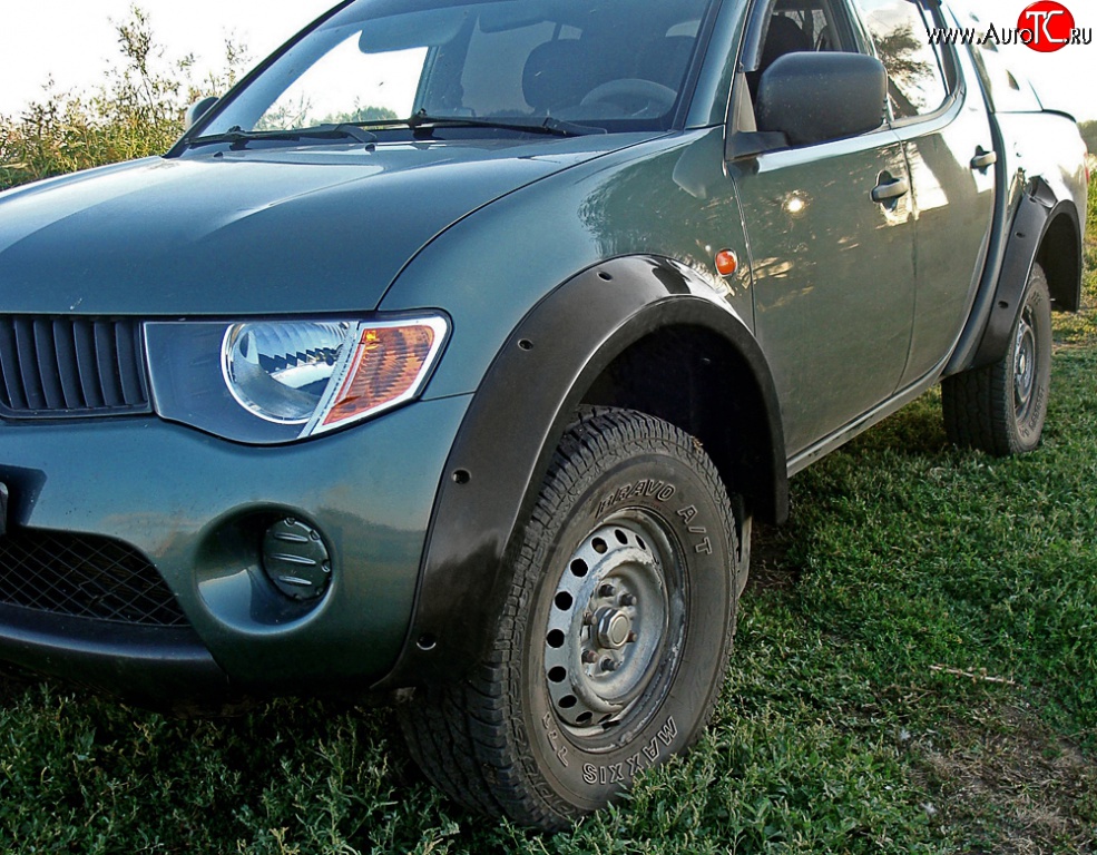 16 999 р. Расширители арок RA (комплект, 90 мм, Standart) Mitsubishi L200 4  дорестайлинг (2006-2014) (Поверхность шагрень)  с доставкой в г. Горно‑Алтайск