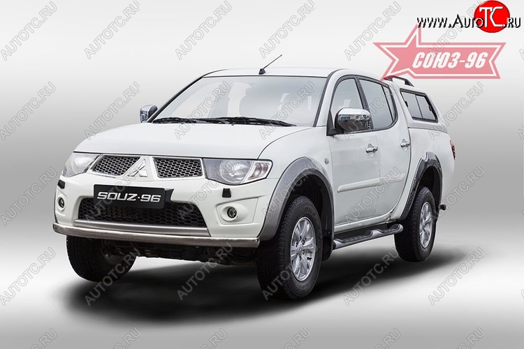 13 904 р. Овальная защита переднего бампера (d75х42) Souz-96 Mitsubishi L200 4  дорестайлинг (2006-2014)  с доставкой в г. Горно‑Алтайск