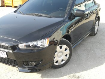 5 499 р. Пороги накладки INTENSE 2.0 Mitsubishi Lancer 10 седан дорестайлинг (2007-2010) (Неокрашенные)  с доставкой в г. Горно‑Алтайск. Увеличить фотографию 3