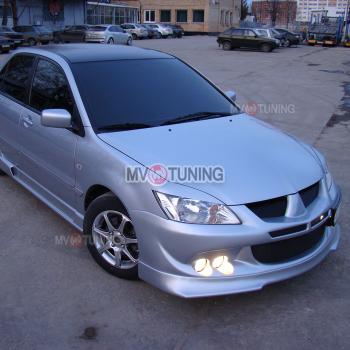 1 149 р. Реснички на фары var №1 (узкие)  Mitsubishi Lancer  9 (2003-2009) 1-ый рестайлинг седан, 1-ый рестайлинг универсал, 2-ой рестайлинг седан, 2-ой рестайлинг универсал (Неокрашенные)  с доставкой в г. Горно‑Алтайск. Увеличить фотографию 2