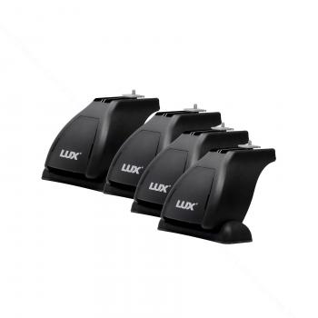 7 799 р. Багажник на крышу без рейлингов в сборе LUX1  Mitsubishi Lancer  9 CS (2003-2009) седан 1-ый рестайлинг, седан 2-ой рестайлинг (поперечины прямоугольные 120 см (цвет черный))  с доставкой в г. Горно‑Алтайск. Увеличить фотографию 2