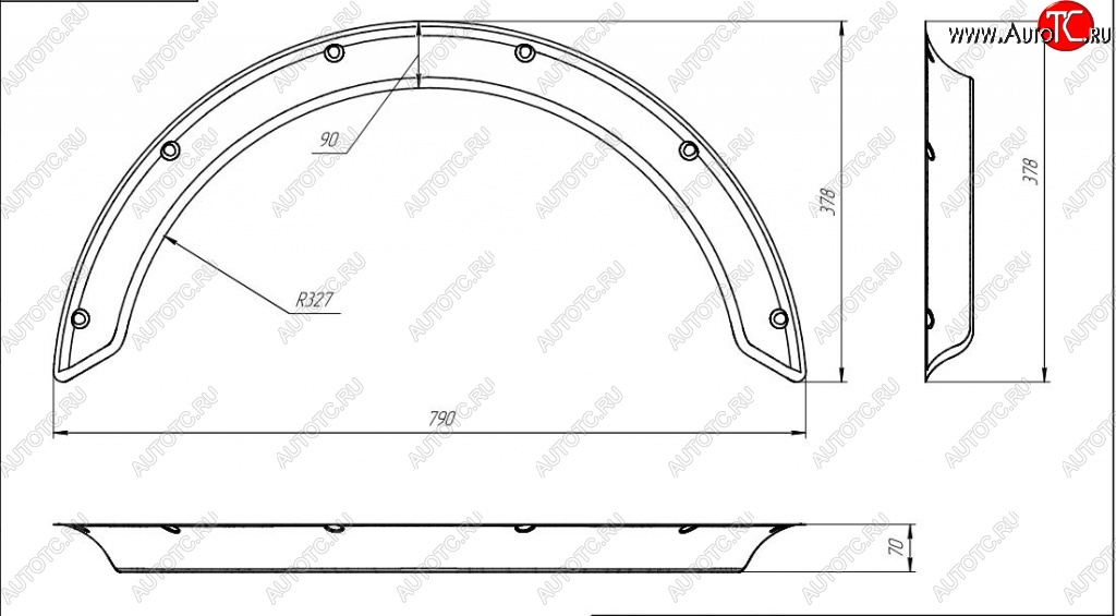 4 899 р. Универсальные арки New School (70 мм) Nissan Tiida Latio C11 седан (2004-2012) (Шагрень: 4 шт)  с доставкой в г. Горно‑Алтайск