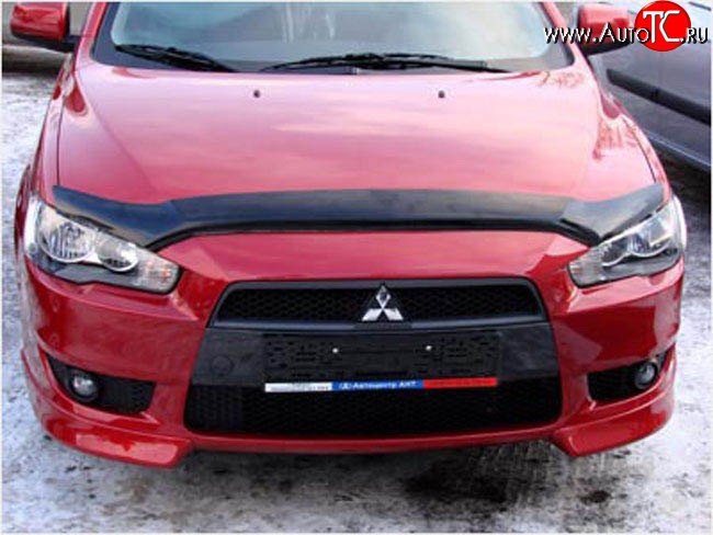 4 599 р. Дефлектор капота NovLine Mitsubishi Lancer 10 CY седан дорестайлинг (2007-2010)  с доставкой в г. Горно‑Алтайск