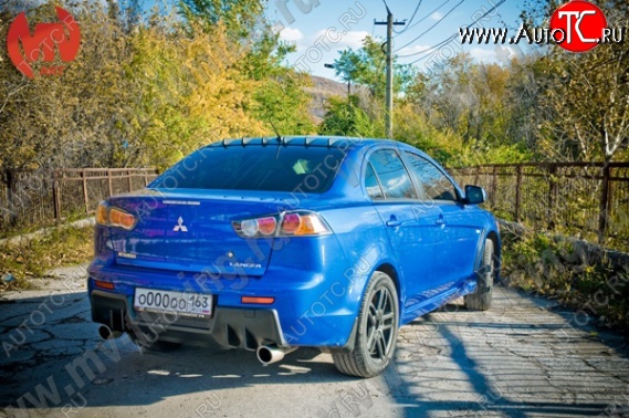 1 649 р. Козырёк на заднее стекло Zodiak Generator (6 зубьев) Mitsubishi Lancer 10 седан дорестайлинг (2007-2010) (Неокрашенный)  с доставкой в г. Горно‑Алтайск