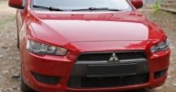 549 р. Реснички на фары RA Mitsubishi Lancer 10 хэтчбэк дорестайлинг (2007-2010) (Неокрашенные)  с доставкой в г. Горно‑Алтайск. Увеличить фотографию 4