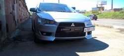 3 099 р. Клыки Evo на передний бампер автомобиля Mitsubishi Lancer 10 седан дорестайлинг (2007-2010) (Неокрашенные)  с доставкой в г. Горно‑Алтайск. Увеличить фотографию 6