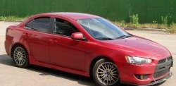 4 549 р. Пороги накладки Evo Mitsubishi Lancer 10 седан дорестайлинг (2007-2010) (Неокрашенные)  с доставкой в г. Горно‑Алтайск. Увеличить фотографию 4