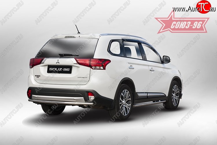 9 404 р. Защита заднего бампера Souz-96 (d42) Mitsubishi Outlander GF 2-ой рестайлинг (2015-2018)  с доставкой в г. Горно‑Алтайск