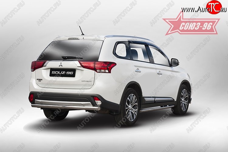 11 249 р. Защита заднего бампера Souz-96 (d60) Mitsubishi Outlander GF 2-ой рестайлинг (2015-2018)  с доставкой в г. Горно‑Алтайск