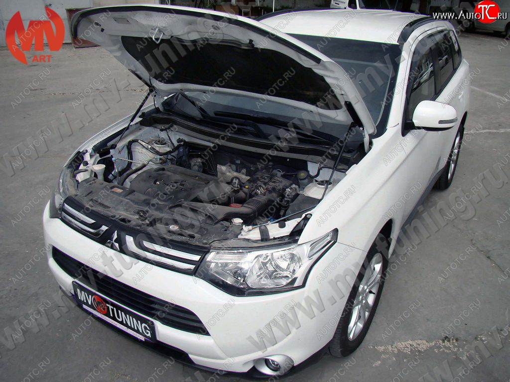 4 099 р. Упор капота MV-Tuning (двойной) Mitsubishi Outlander GF 2-ой рестайлинг (2015-2018)  с доставкой в г. Горно‑Алтайск