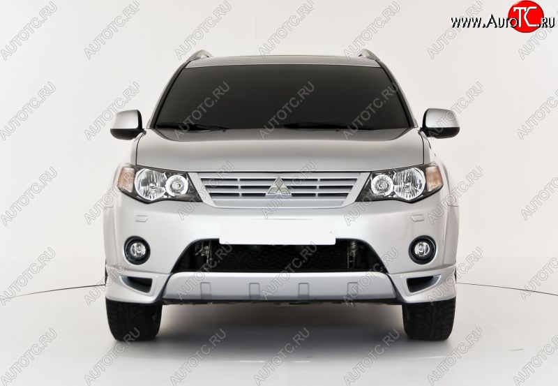 4 099 р. Клыки на передний бампер Centre Tuning  Mitsubishi Outlander  XL (2005-2009) (CW)  дорестайлинг (Неокрашенные)  с доставкой в г. Горно‑Алтайск