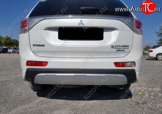 3 499 р. Диффузор заднего бампера BROOMER Design  Mitsubishi Outlander  GF (2012-2014) дорестайлинг (Неокрашенный)  с доставкой в г. Горно‑Алтайск