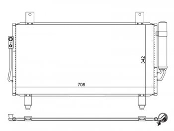 Радиатор кондиционера SAT Mitsubishi (Митсубиси) Outlander (Аутлэндэр)  GF (2012-2018) GF дорестайлинг, 2-ой рестайлинг