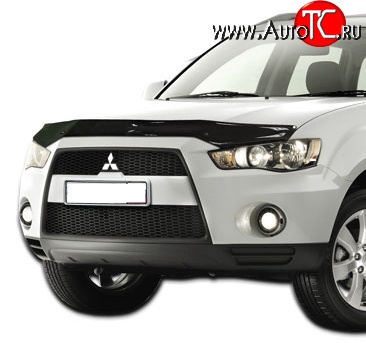 3 199 р. Дефлектор капота NovLine  Mitsubishi Outlander  XL (2010-2013) (CW)  рестайлинг  с доставкой в г. Горно‑Алтайск