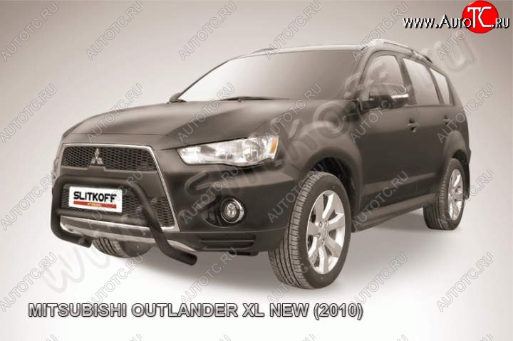 16 899 р. Кенгурятник d57 низкий Mitsubishi Outlander XL (CW)  рестайлинг (2010-2013) (Цвет: серебристый)  с доставкой в г. Горно‑Алтайск