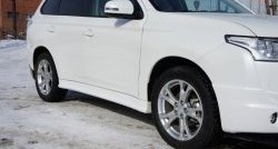 6 199 р. Пороги накладки Broomer Design  Mitsubishi Outlander  GF (2012-2014) дорестайлинг (Неокрашенные)  с доставкой в г. Горно‑Алтайск. Увеличить фотографию 3