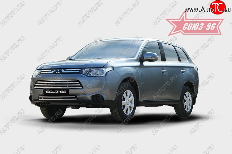 9 899 р. Декоративные элементы воздухозаборника Souz-96 (d16) Mitsubishi Outlander GF дорестайлинг (2012-2014)  с доставкой в г. Горно‑Алтайск