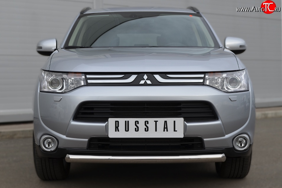 13 999 р. Одинарная защита переднего бампера диаметром 63 мм SLITKOFF  Mitsubishi Outlander  GF (2012-2014) дорестайлинг  с доставкой в г. Горно‑Алтайск