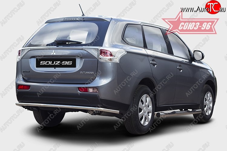 10 799 р. Защита заднего бампера Souz-96 Premium (d42) Mitsubishi Outlander GF дорестайлинг (2012-2014)  с доставкой в г. Горно‑Алтайск