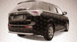 Одинарная защита заднего бампера из трубы диаметром 57 мм Slitkoff Mitsubishi Outlander GF дорестайлинг (2012-2014)