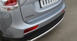 13 999 р. Одинарная защита заднего бампера из трубы диаметром 63 мм SLITKOFF  Mitsubishi Outlander  GF (2012-2014) дорестайлинг  с доставкой в г. Горно‑Алтайск. Увеличить фотографию 2