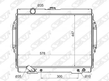Радиатор двигателя (пластинчатый, 3.5, МКПП/АКПП) SAT Mitsubishi Pajero 2 V30/V40 5 дв. дорестайлинг (1991-1997)