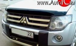 Дефлектор капота NovLine Mitsubishi Pajero 4 V80 дорестайлинг (2006-2011)