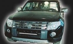 Накладка на передний бампер (Wagon) CT Mitsubishi Pajero 4 V80 дорестайлинг (2006-2011)