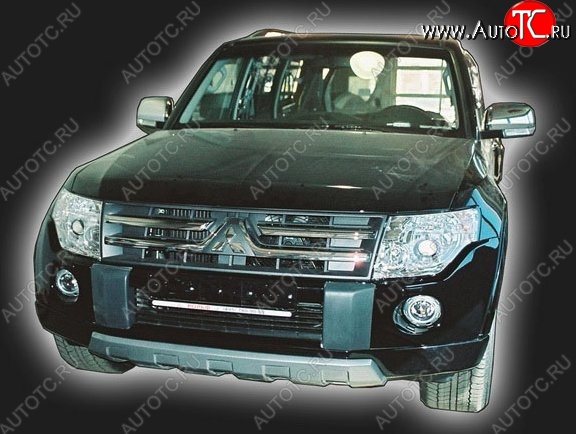 11 549 р. Накладка на передний бампер (Wagon) CT Mitsubishi Pajero 4 V80 дорестайлинг (2006-2011) (Неокрашенная)  с доставкой в г. Горно‑Алтайск