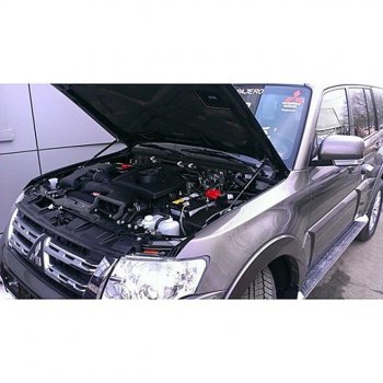 Упоры капота Russtal Mitsubishi Pajero 4 V80 дорестайлинг (2006-2011)